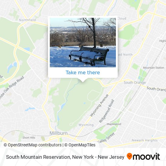 South Mountain Reservation map