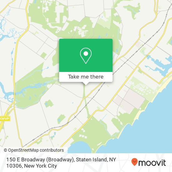 Mapa de 150 E Broadway (Broadway), Staten Island, NY 10306