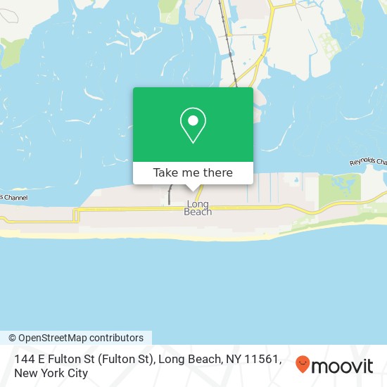 Mapa de 144 E Fulton St (Fulton St), Long Beach, NY 11561