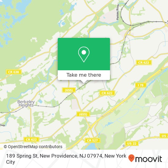 189 Spring St, New Providence, NJ 07974 map