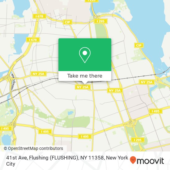 Mapa de 41st Ave, Flushing (FLUSHING), NY 11358