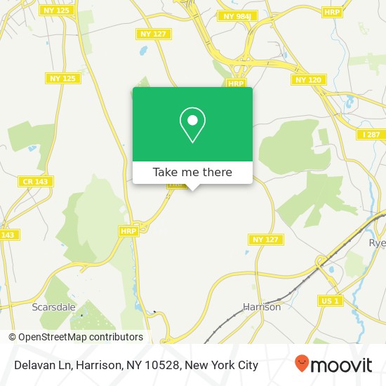 Mapa de Delavan Ln, Harrison, NY 10528