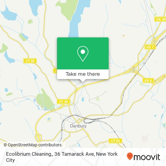 Mapa de Ecolibrium Cleaning,, 36 Tamarack Ave