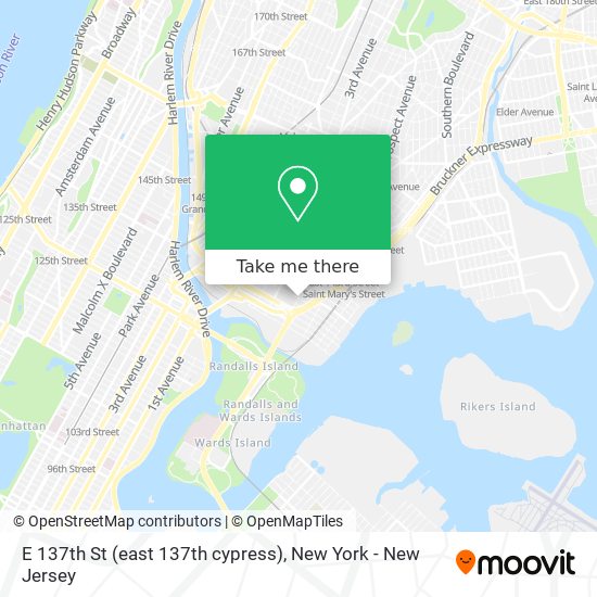 Mapa de E 137th St (east 137th cypress)