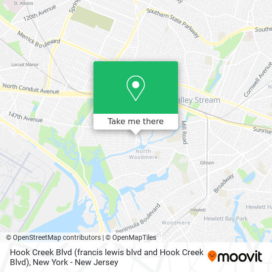 Hook Creek Blvd (francis lewis blvd and Hook Creek Blvd) map