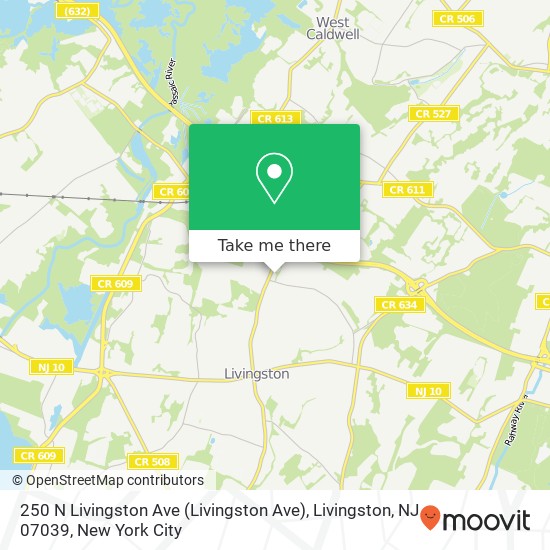 250 N Livingston Ave (Livingston Ave), Livingston, NJ 07039 map