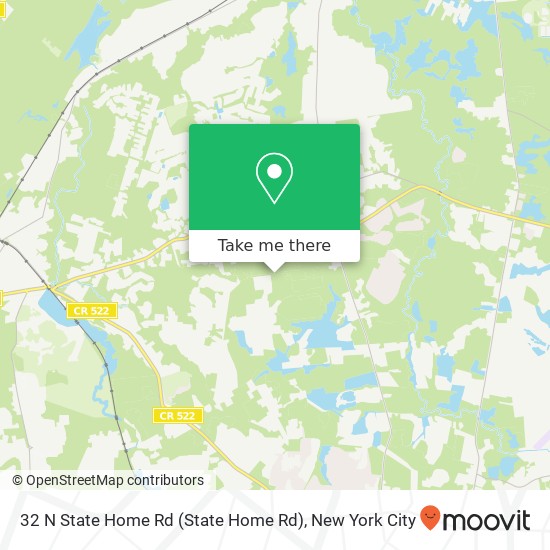 Mapa de 32 N State Home Rd (State Home Rd), Monroe Twp, NJ 08831