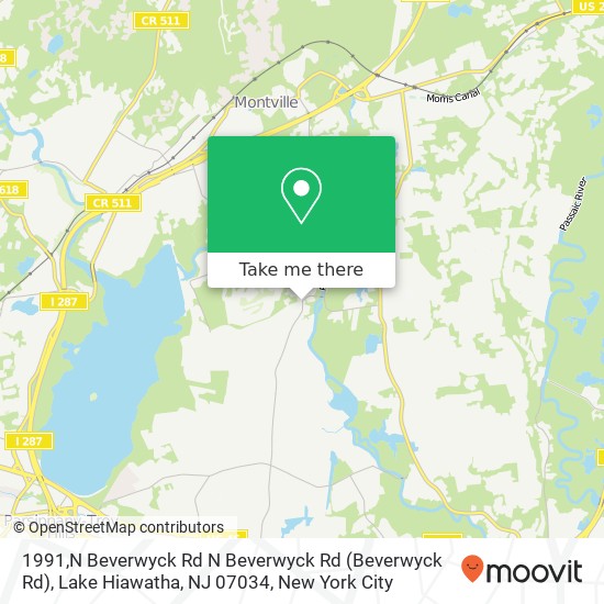 Mapa de 1991,N Beverwyck Rd N Beverwyck Rd (Beverwyck Rd), Lake Hiawatha, NJ 07034