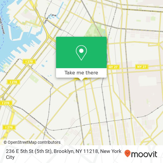 236 E 5th St (5th St), Brooklyn, NY 11218 map