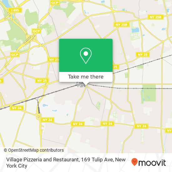 Village Pizzeria and Restaurant, 169 Tulip Ave map