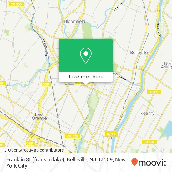 Franklin St (franklin lake), Belleville, NJ 07109 map