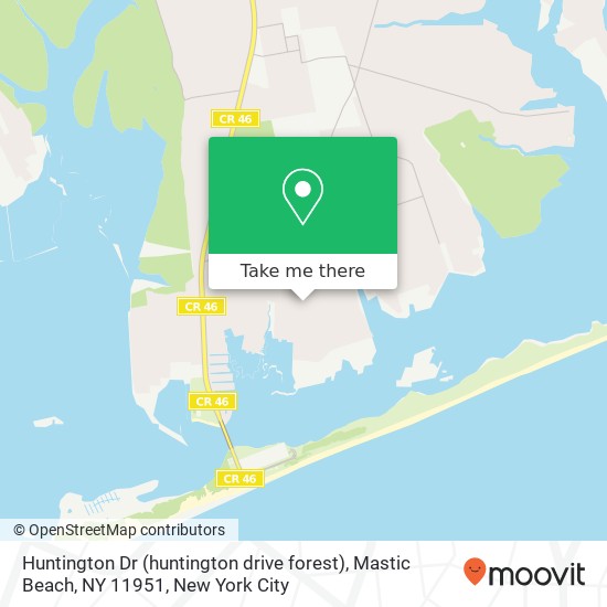 Huntington Dr (huntington drive forest), Mastic Beach, NY 11951 map