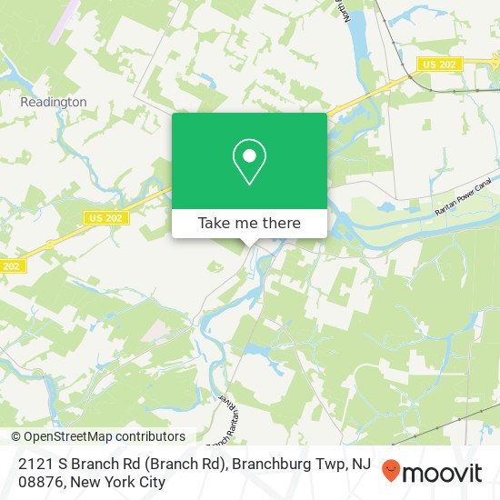 Mapa de 2121 S Branch Rd (Branch Rd), Branchburg Twp, NJ 08876