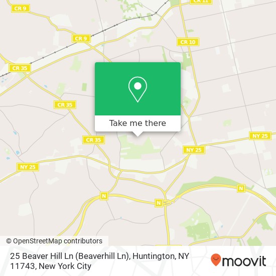 25 Beaver Hill Ln (Beaverhill Ln), Huntington, NY 11743 map