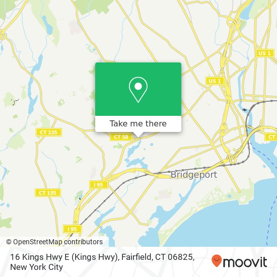 Mapa de 16 Kings Hwy E (Kings Hwy), Fairfield, CT 06825
