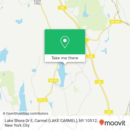 Lake Shore Dr E, Carmel (LAKE CARMEL), NY 10512 map