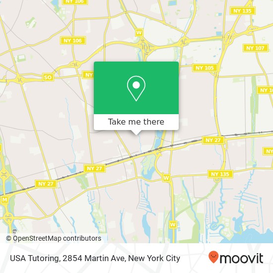 Mapa de USA Tutoring, 2854 Martin Ave