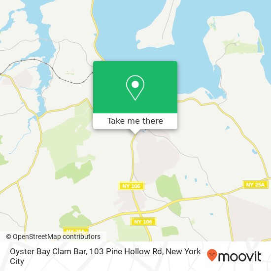 Mapa de Oyster Bay Clam Bar, 103 Pine Hollow Rd