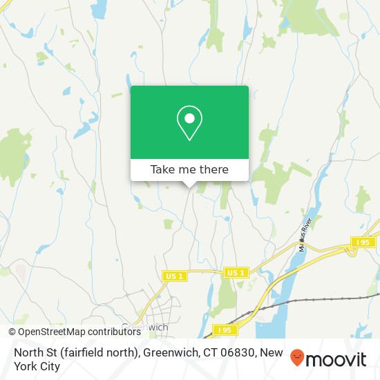 Mapa de North St (fairfield north), Greenwich, CT 06830