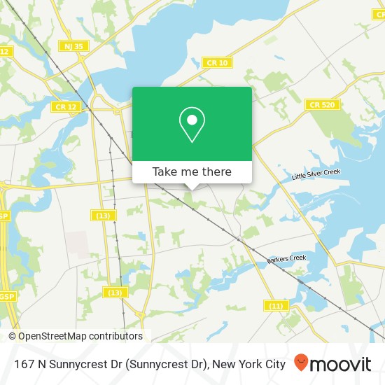 167 N Sunnycrest Dr (Sunnycrest Dr), Little Silver, NJ 07739 map