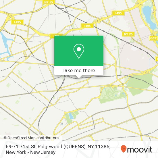 69-71 71st St, Ridgewood (QUEENS), NY 11385 map