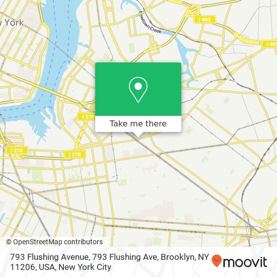 793 Flushing Avenue, 793 Flushing Ave, Brooklyn, NY 11206, USA map