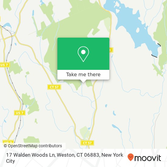 Mapa de 17 Walden Woods Ln, Weston, CT 06883