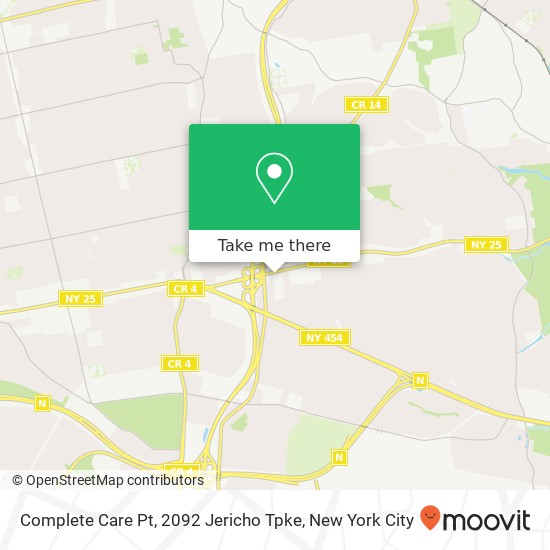 Mapa de Complete Care Pt, 2092 Jericho Tpke