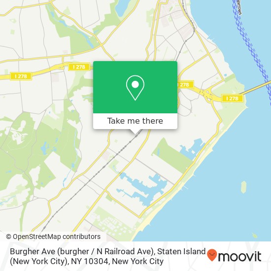 Burgher Ave (burgher / N Railroad Ave), Staten Island (New York City), NY 10304 map