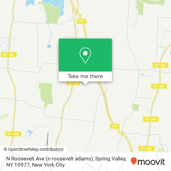 Mapa de N Roosevelt Ave (n roosevelt adams), Spring Valley, NY 10977
