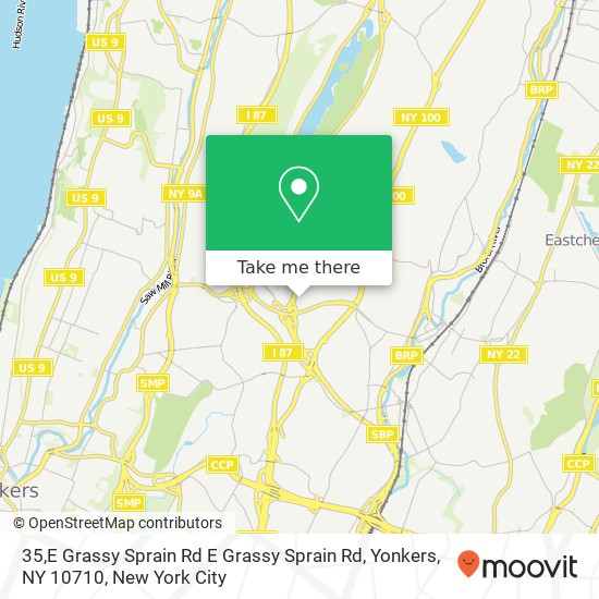 Mapa de 35,E Grassy Sprain Rd E Grassy Sprain Rd, Yonkers, NY 10710