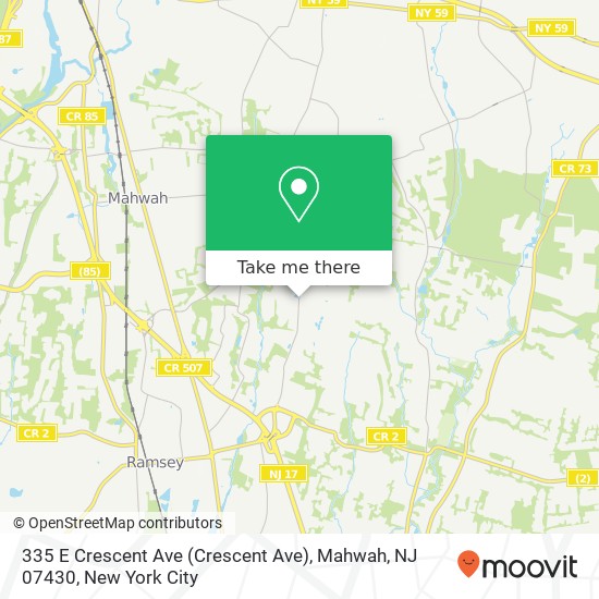 335 E Crescent Ave (Crescent Ave), Mahwah, NJ 07430 map