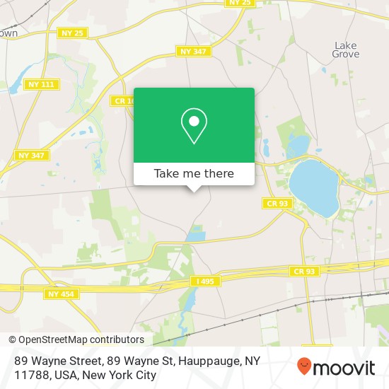 89 Wayne Street, 89 Wayne St, Hauppauge, NY 11788, USA map