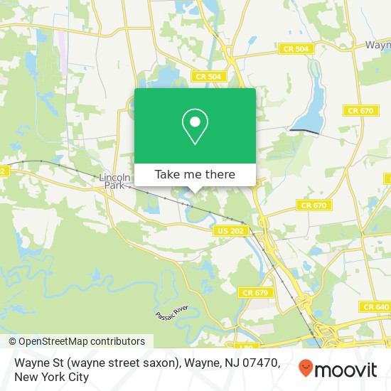 Wayne St (wayne street saxon), Wayne, NJ 07470 map