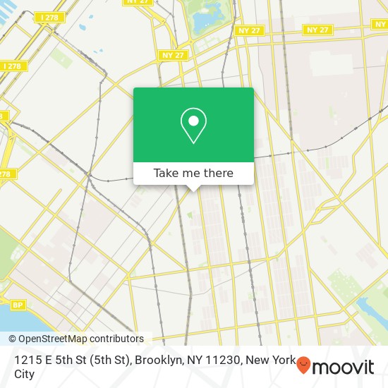 1215 E 5th St (5th St), Brooklyn, NY 11230 map