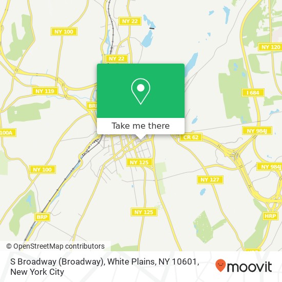 Mapa de S Broadway (Broadway), White Plains, NY 10601