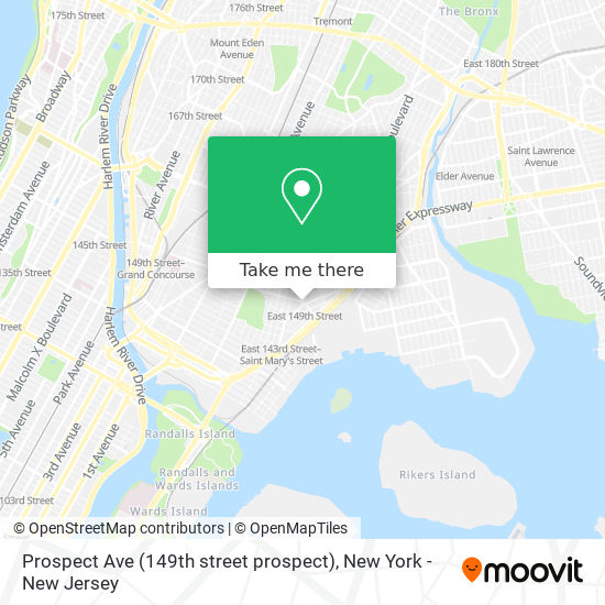 Prospect Ave (149th street prospect) map