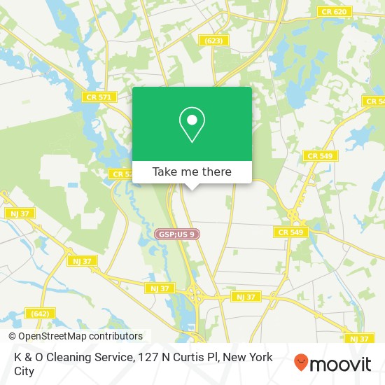 Mapa de K & O Cleaning Service, 127 N Curtis Pl