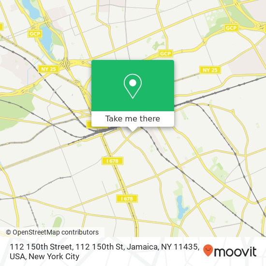 Mapa de 112 150th Street, 112 150th St, Jamaica, NY 11435, USA