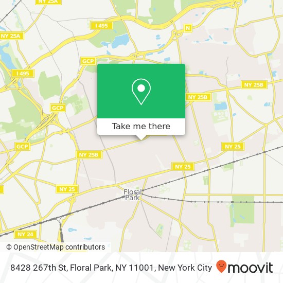 Mapa de 8428 267th St, Floral Park, NY 11001