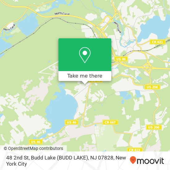 Mapa de 48 2nd St, Budd Lake (BUDD LAKE), NJ 07828