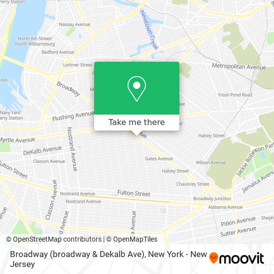 Mapa de Broadway (broadway & Dekalb Ave)