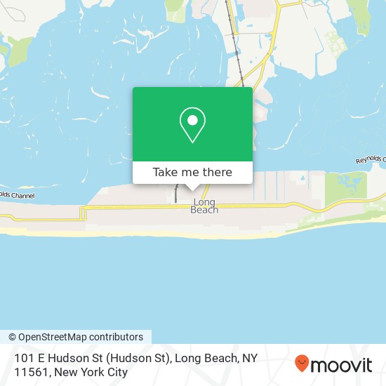Mapa de 101 E Hudson St (Hudson St), Long Beach, NY 11561