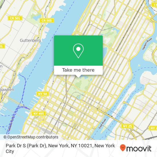 Park Dr S (Park Dr), New York, NY 10021 map