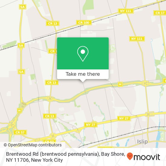 Brentwood Rd (brentwood pennsylvania), Bay Shore, NY 11706 map