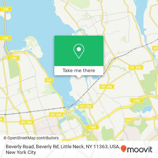Mapa de Beverly Road, Beverly Rd, Little Neck, NY 11363, USA