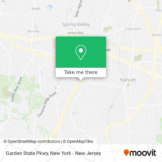 Garden State Pkwy map