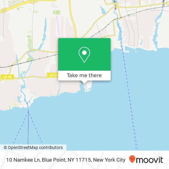 Mapa de 10 Namkee Ln, Blue Point, NY 11715