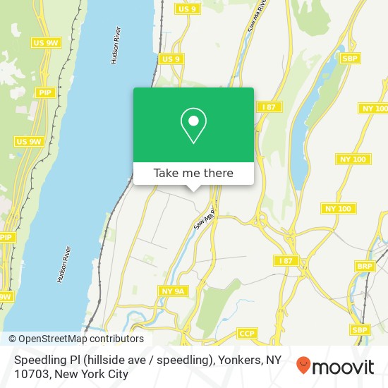 Speedling Pl (hillside ave / speedling), Yonkers, NY 10703 map