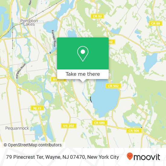 Mapa de 79 Pinecrest Ter, Wayne, NJ 07470